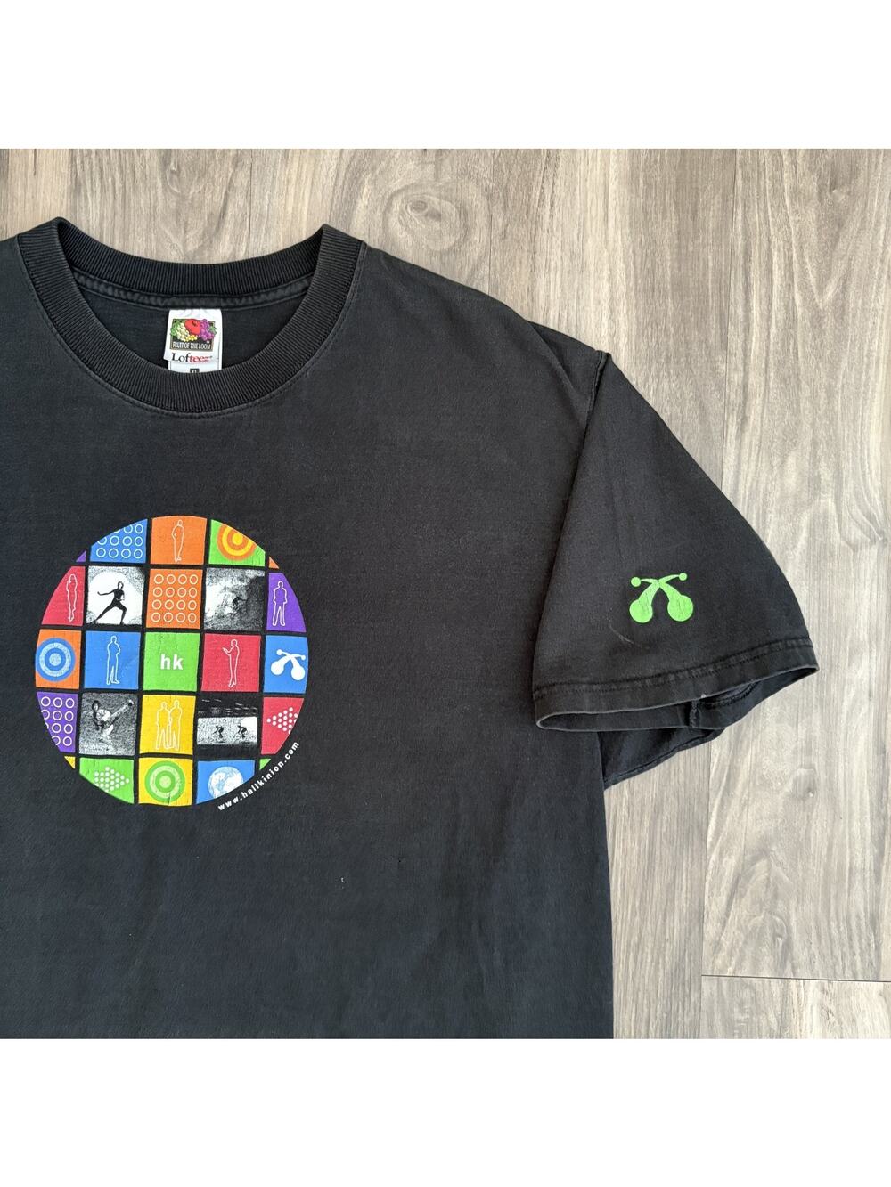 Vintage Tech T-Shirt Hall Kinion Men's Size XL Bleach Stains 1990s